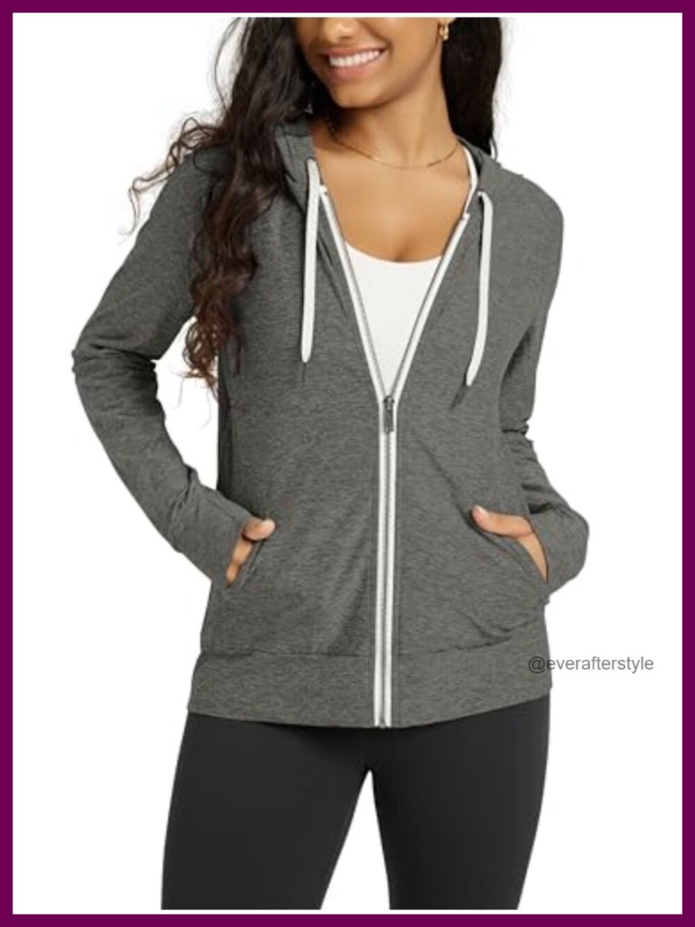 Full Zip Hoodie Ultra Soft Performance Jacket UPF 50+ Pockets
